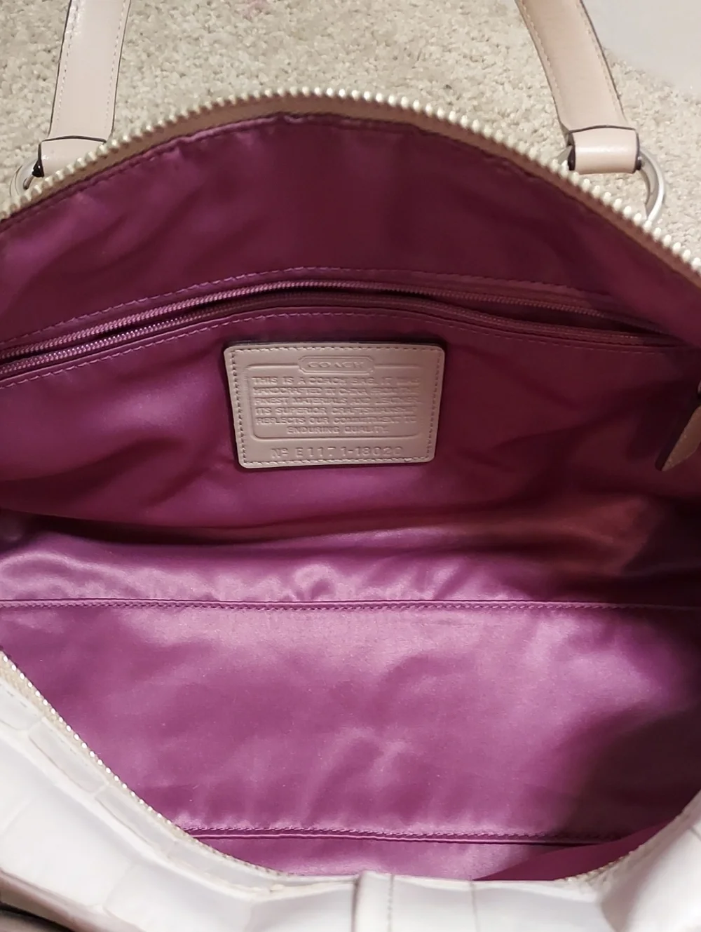 Coach Chelsea Croc- Embossed Leather Shoulder Bag